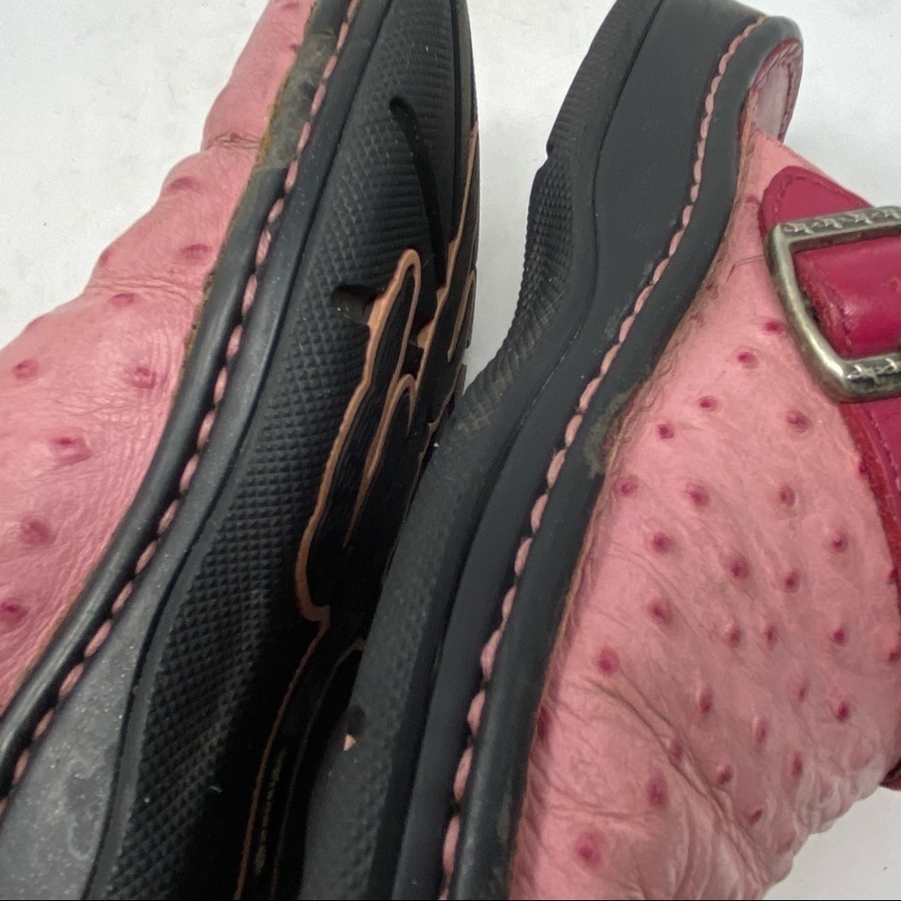 Double H Pink Leather Slide On Clogs - Picture 12 of 13